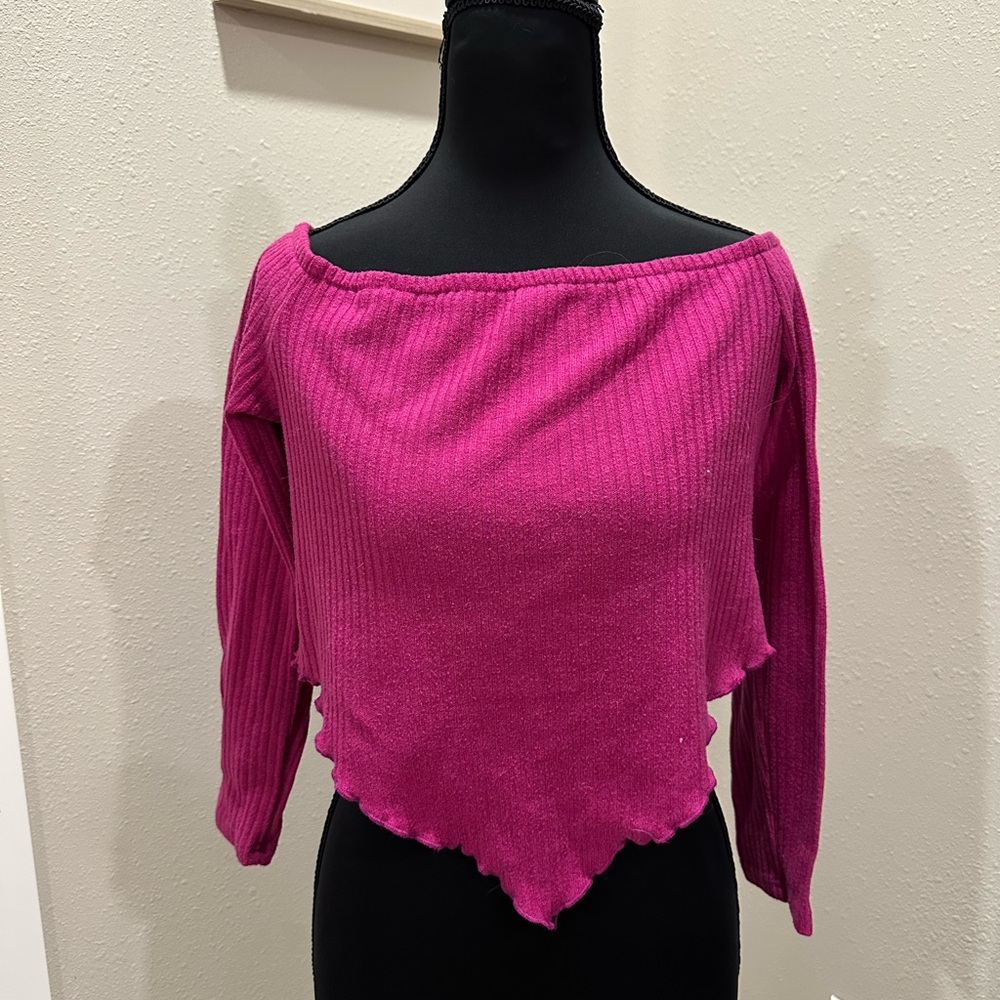 Fuchsia Off-The Shoulder Top